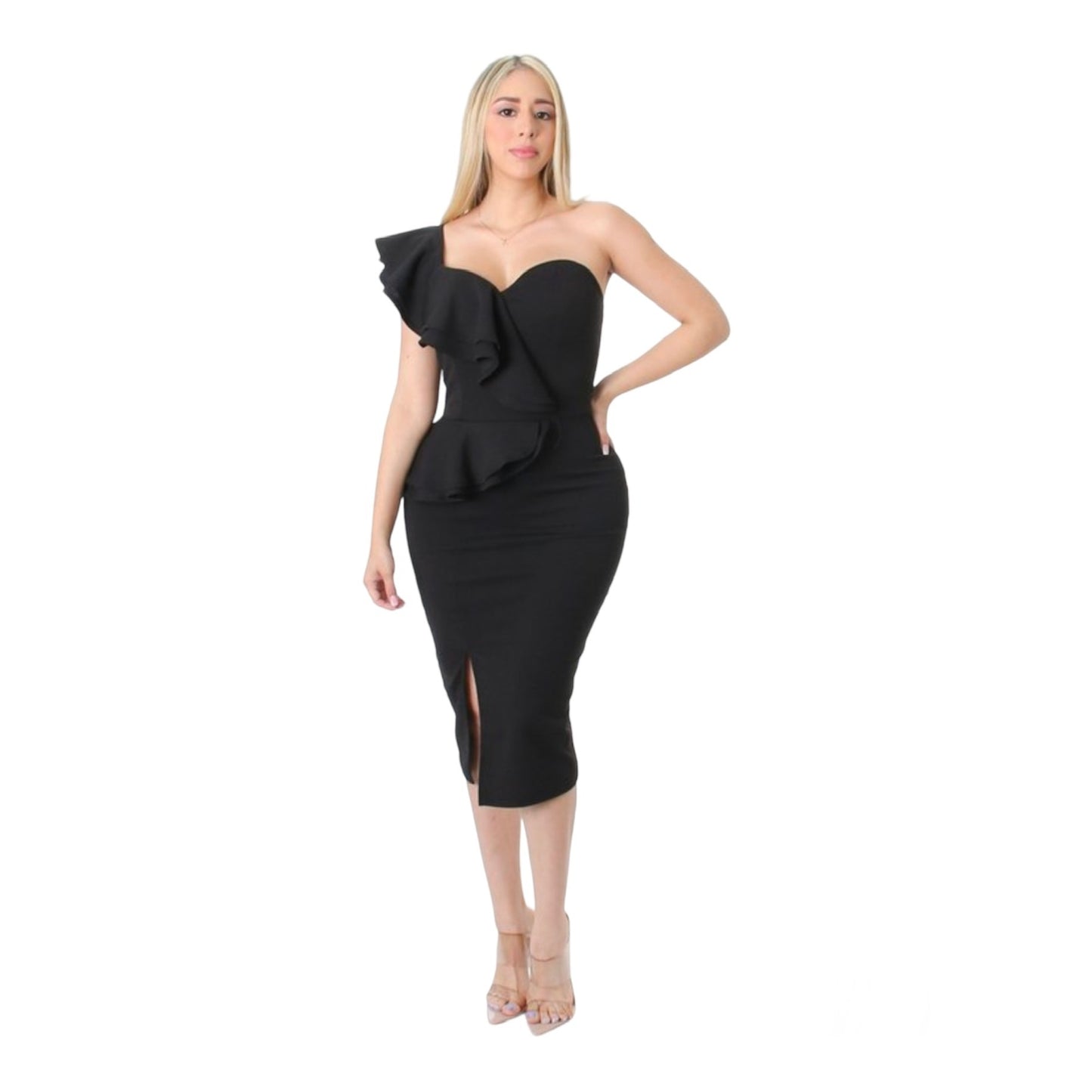 Midnight Ruffle Elegance